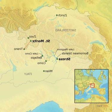 Swiss Alps Italian Lakes Map