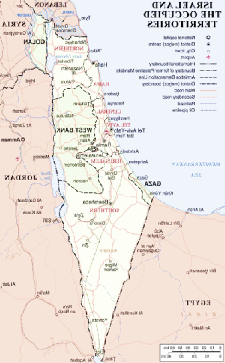 Israel Palestine map