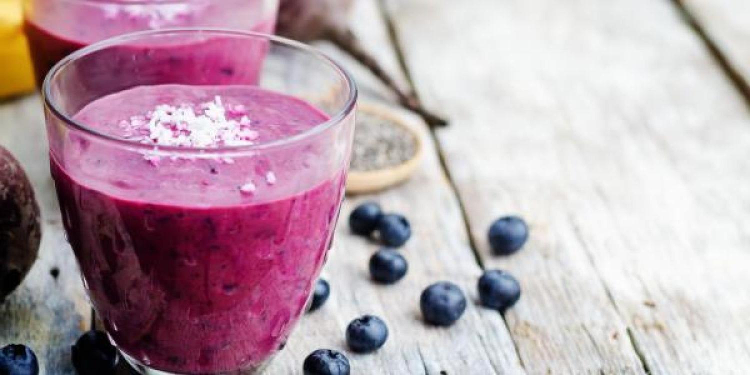 a blueberry smoothie