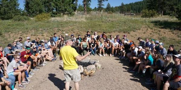 Steve Dinauer talks to Calwood orientation