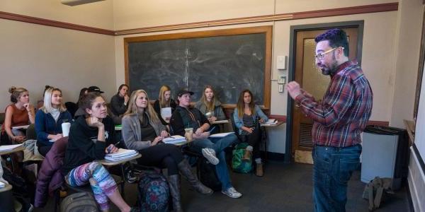 Professor teaching a class