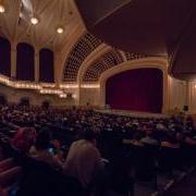 Audience members wait for speaker to take the stage in Macky Auditorium