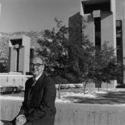 Walter Orr sits outside on campus